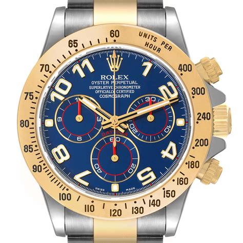 rolex daytona steel and gold blue dial|rolex daytona blue dial price.